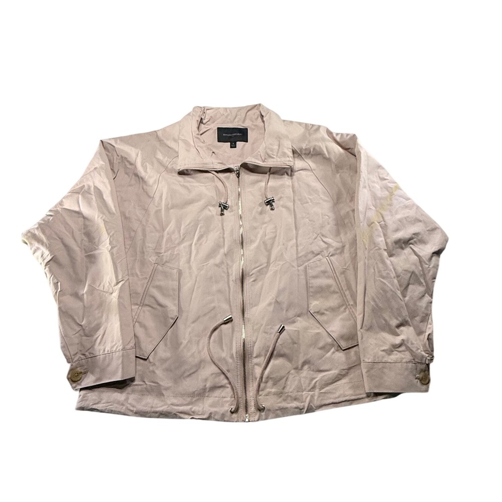 Banana Republic Womens Pink Full Zip‎ Utility Windbreaker Jacket Blush Small